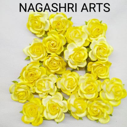 Brand Zero Mullburry flowers - Yellow  Colour -  Pack of 5 pcs