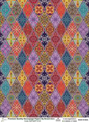 Brand Zero Premium Quality Decoupage Paper Pack of Two - Design Code: BZPQDP10123