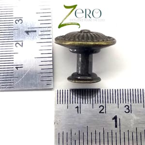 Brand Zero Vintage Metal Charms - Knobe Design 3 - Pack of 1 Pcs - 24mm*18mm