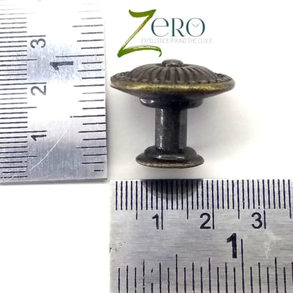 Brand Zero Vintage Metal Charms - Knobe Design 3 - Pack of 1 Pcs - 24mm*18mm