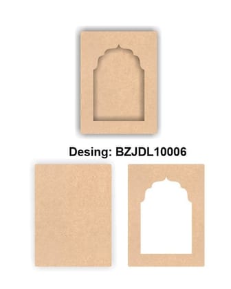 Brand Zero Plain MDF Diy Jharokha Bases Double Layer -  Design BZJDL10006 - Select Your Preference Of Size & Thickness