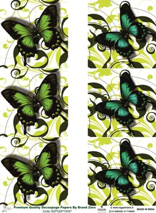 Brand Zero Premium Quality Decoupage Paper Pack of Two - Design Code: BZPQDP10047