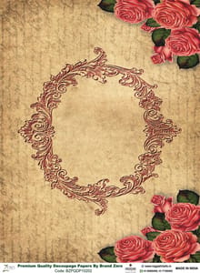 Brand Zero Premium Quality Decoupage Paper Pack of Two - Design Code: BZPQDP10202