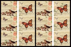 Brand Zero Luxury Speciality Decoupage Paper - Bird & Butterfly