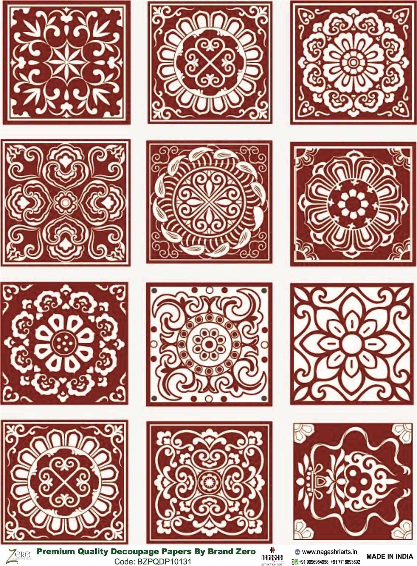 Brand Zero Premium Quality Decoupage Paper Pack of Two - Design Code: BZPQDP10131