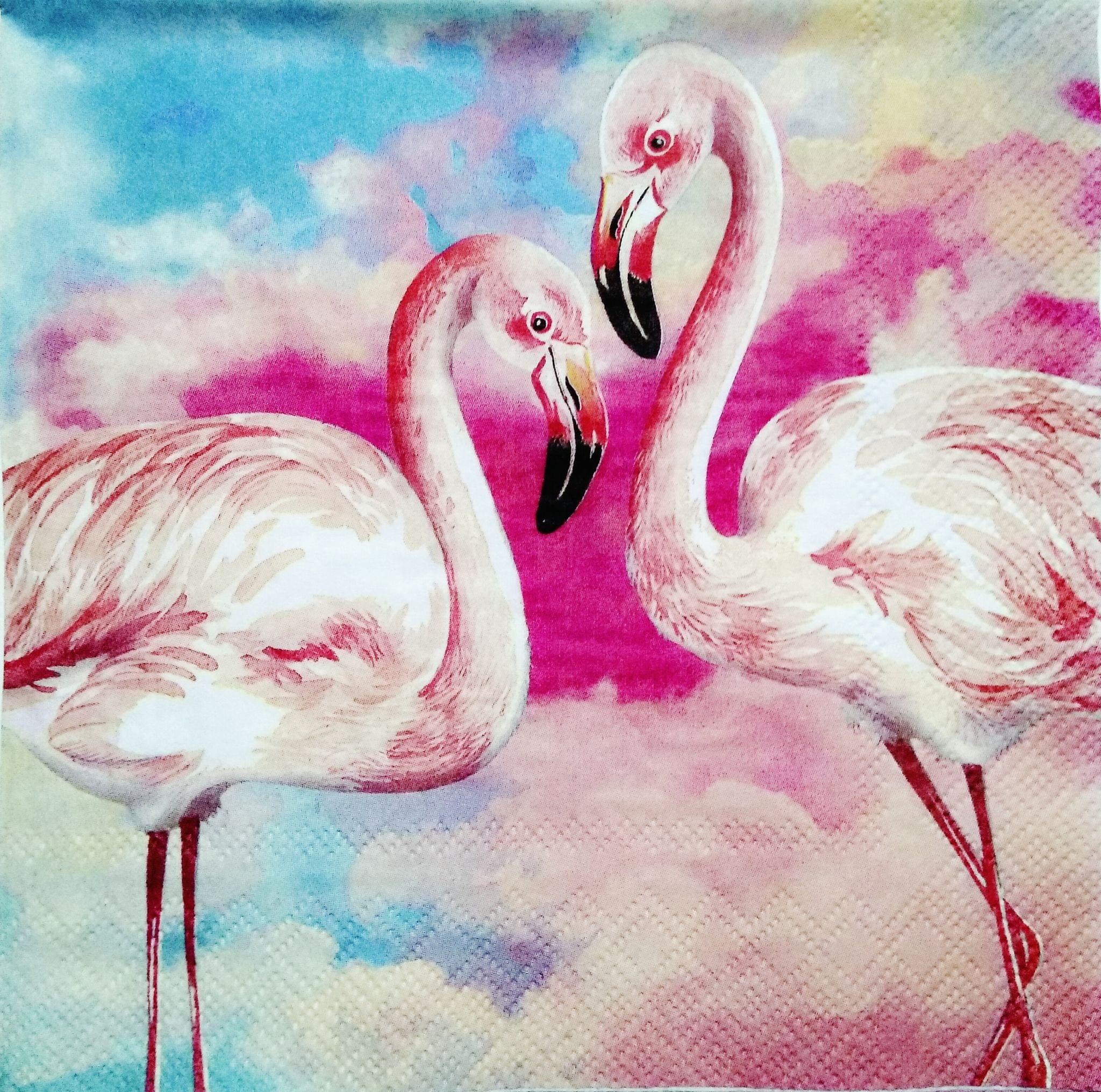 Decoupage Napkin / Tissue papers - Phoenicopterus