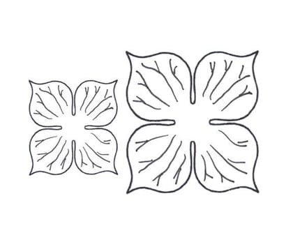 Brand Zero Die - 2pcs Flower Petal  Metal Cutting Die 5.0 * 5.0 cm