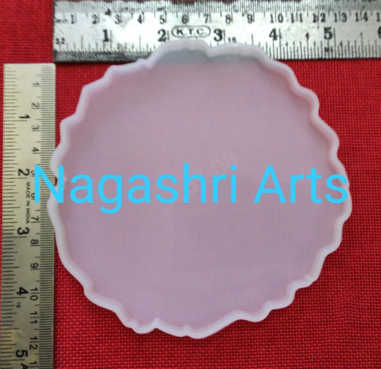 Brand Zero Resin Silicone Mould - Agate Coasters - Design 4