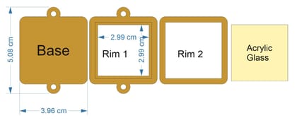 Brand Zero MDF Shaker Rakhi Base / Key Chain Base Design 1 - Size: 5.08 CM by 3.96 CM And 7.5 mm Thick Brand Zero MDF Shaker Rakhi Base / Key Chain Base Design 1 - Size: 5.08 CM by 3.96 CM And 7.5 mm Thick