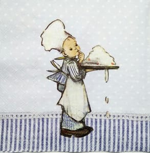 Decoupage Napkin / Tissue papers - 33cm by 33cm - chef 2