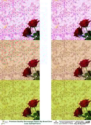 Brand Zero Premium Quality Decoupage Paper Pack of Two - Design Code: BZPQDP10314