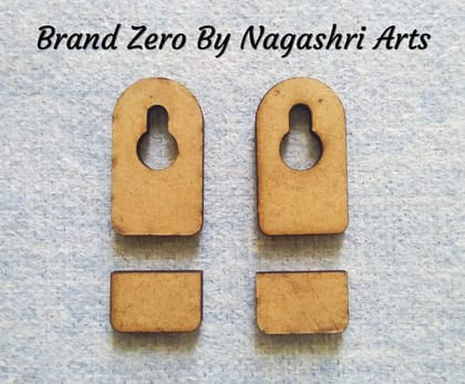 Brand Zero MDF Hooks Design 2 - Size 1.42 Inches Height