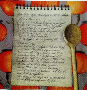 Decoupage Napkin / Tissue papers - 33cm by 33cm - Recipe Book Decoupage Napkin / Tissue papers - 33cm by 33cm - Recipe Book