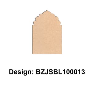 Brand Zero Plain MDF Diy Jharokha Base - Single Base Layer - Design BZJSBL10013 - Select Your Preference Of Size & Thickness
