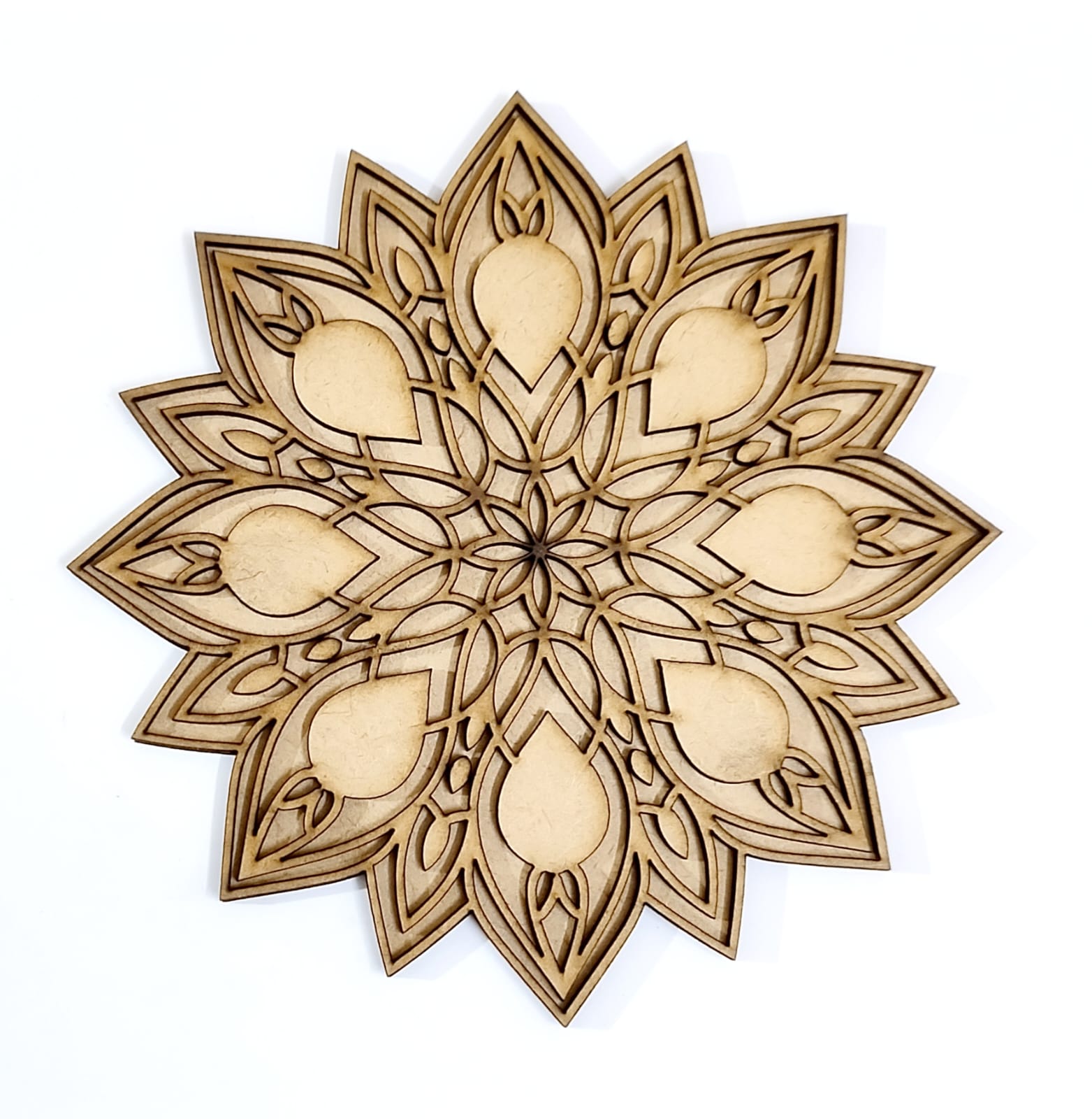 Brand Zero Double Layer MDF Rangoli Base - Design 1035 - Select Your Preference Of Size & Thickness