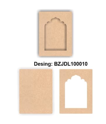Brand Zero Plain MDF Diy Jharokha Bases Double Layer -  Design BZJDL10010 - Select Your Preference Of Size & Thickness