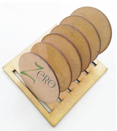 Mdf Coasters with Stand (Circle) - Rough edges has to be sanded