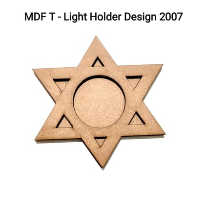 Brand Zero MDF Tea Light Holder Double Layer - Design BZMDFTEALHDDL2007
