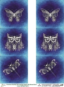 Brand Zero Premium Quality Decoupage Paper Pack of Two - Design Code: BZPQDP10273