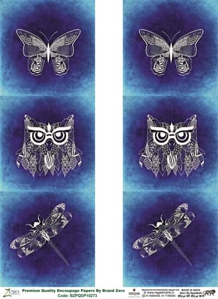Brand Zero Premium Quality Decoupage Paper Pack of Two - Design Code: BZPQDP10273