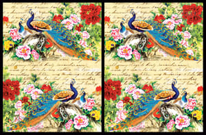 Brand Zero Luxury Speciality Decoupage Paper - Peacock Love