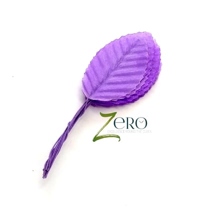 Bunch of 10 Pcs Hand Made Fabric Leaves - Purple Color Bunch of 10 Pcs Hand Made Fabric Leaves - Purple Color