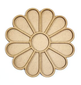 Brand Zero Double Layer MDF Rangoli Base - Design 1026 - Select Your Preference Of Size & Thickness