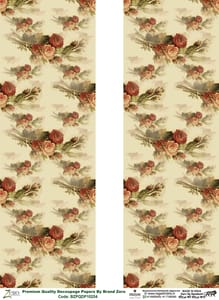 Brand Zero Premium Quality Decoupage Paper Pack of Two - Design Code: BZPQDP10254