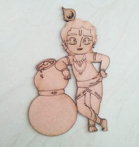 Brand Zero Pre Marked MDF Base - Makhan Chor Design 1 - Select Your Preference Of Size & Thickness