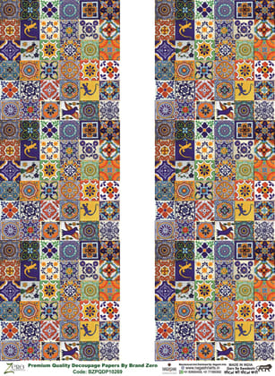 Brand Zero Premium Quality Decoupage Paper Pack of Two - Design Code: BZPQDP10269