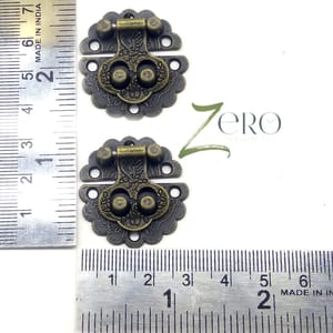 Brand Zero Vintage Metal Charms - Lock Design 4 - Pack of 2 Pcs - 30mm*30mm*6mm