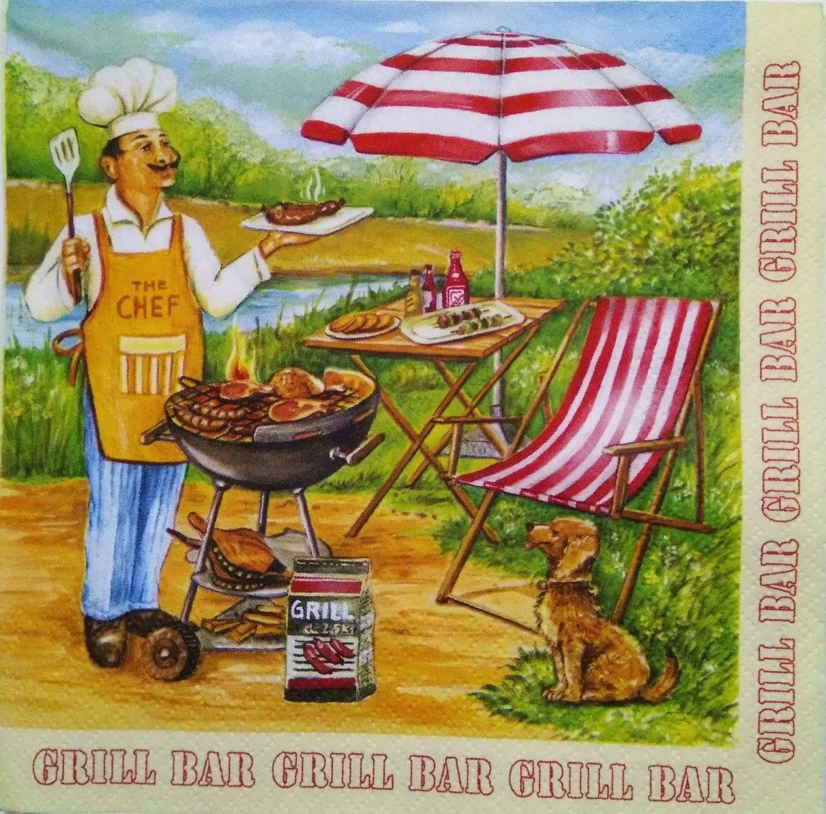 Decoupage Napkin / Tissue papers - 33cm by 33cm - Chef 1