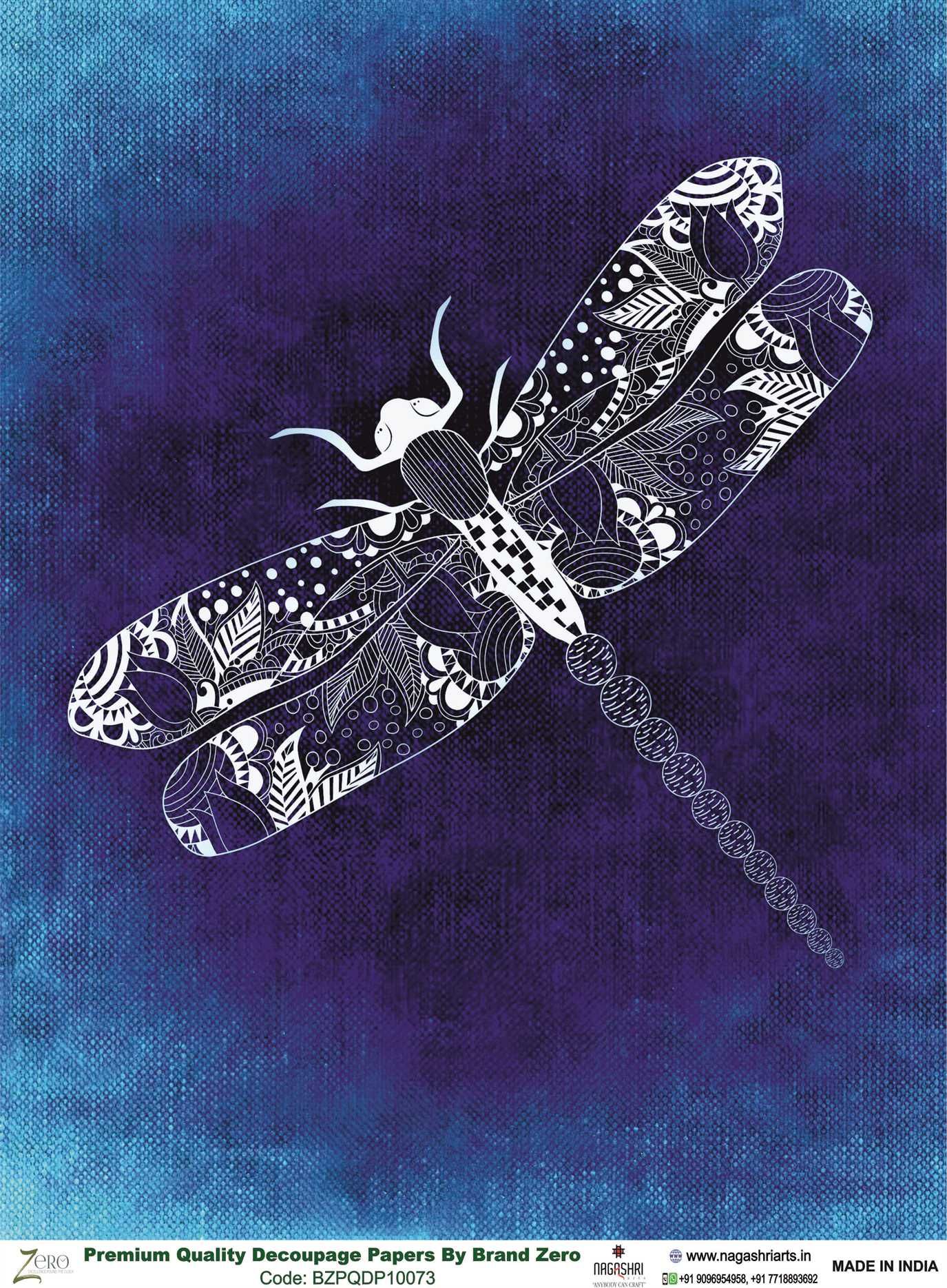 Brand Zero Premium Quality Decoupage Paper Pack of Two - Design Code: BZPQDP10073