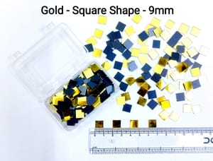 Gold Mirror Cutouts for Lippan Art - Square Shape - 9mm - Select Your Quantity