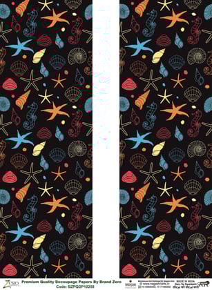 Brand Zero Premium Quality Decoupage Paper Pack of Two - Design Code: BZPQDP10258