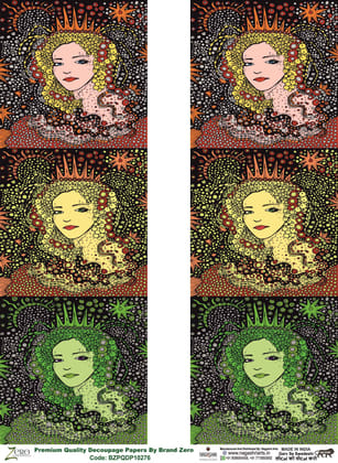 Brand Zero Premium Quality Decoupage Paper Pack of Two - Design Code: BZPQDP10276