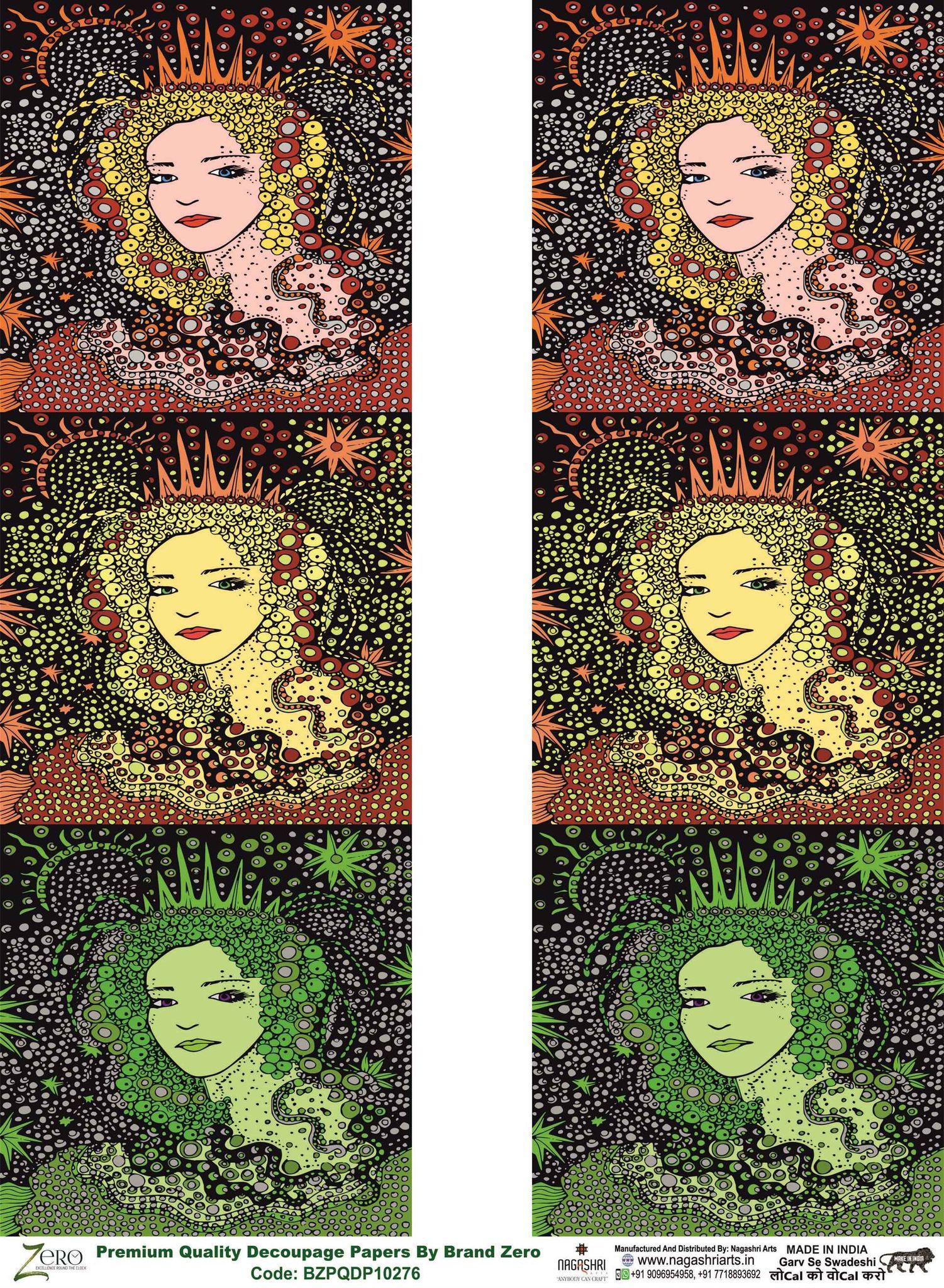 Brand Zero Premium Quality Decoupage Paper Pack of Two - Design Code: BZPQDP10276