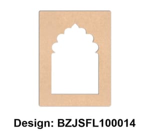 Brand Zero Plain MDF Diy Jharokha Base - Single Frame Layer - Design BZJSFL10014 - Select Your Preference Of Size & Thickness