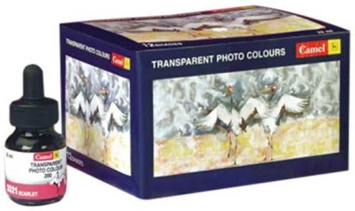 Camlin Transparent Photo Colours - 12 shades 20 ml each color