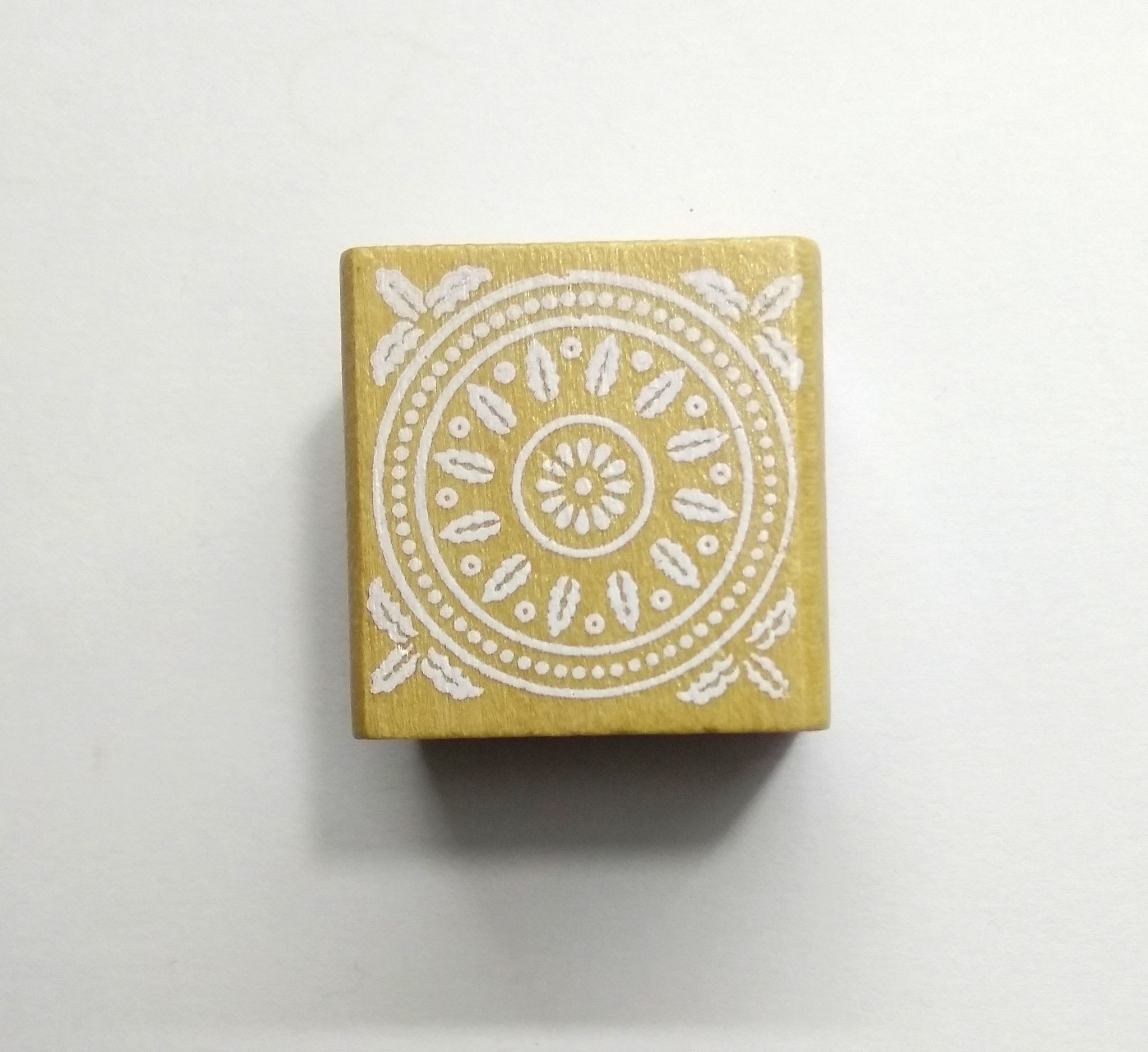 Wooden Block Stamp Square - Design 7