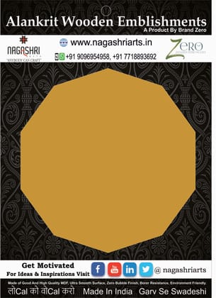 Brand Zero MDF Decagon Plaques - Select Your Preference Of Size & Thickness Brand Zero MDF Decagon Plaques - Select Your Preference Of Size & Thickness