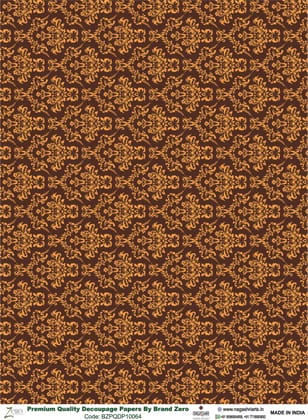 Brand Zero Premium Quality Decoupage Paper Pack of Two - Design Code: BZPQDP10064