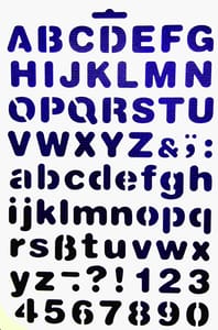 Imported A4 Size Stencils - 14 Imported A4 Size Stencils - 14
