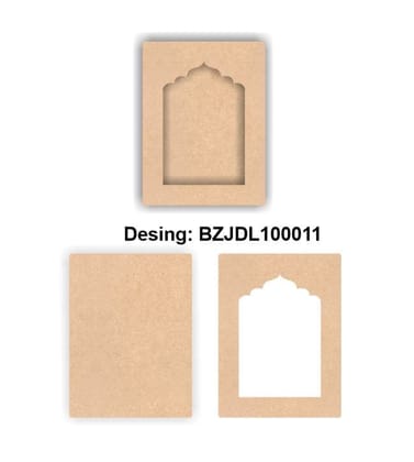 Brand Zero Plain MDF Diy Jharokha Bases Double Layer -  Design BZJDL10011 - Select Your Preference Of Size & Thickness