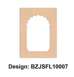 Brand Zero Plain MDF Diy Jharokha Base - Single Frame Layer - Design BZJSFL10007 - Select Your Preference Of Size & Thickness