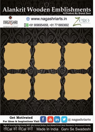 Brand Zero MDF Wonky Coasters - Pack of 6 Pcs