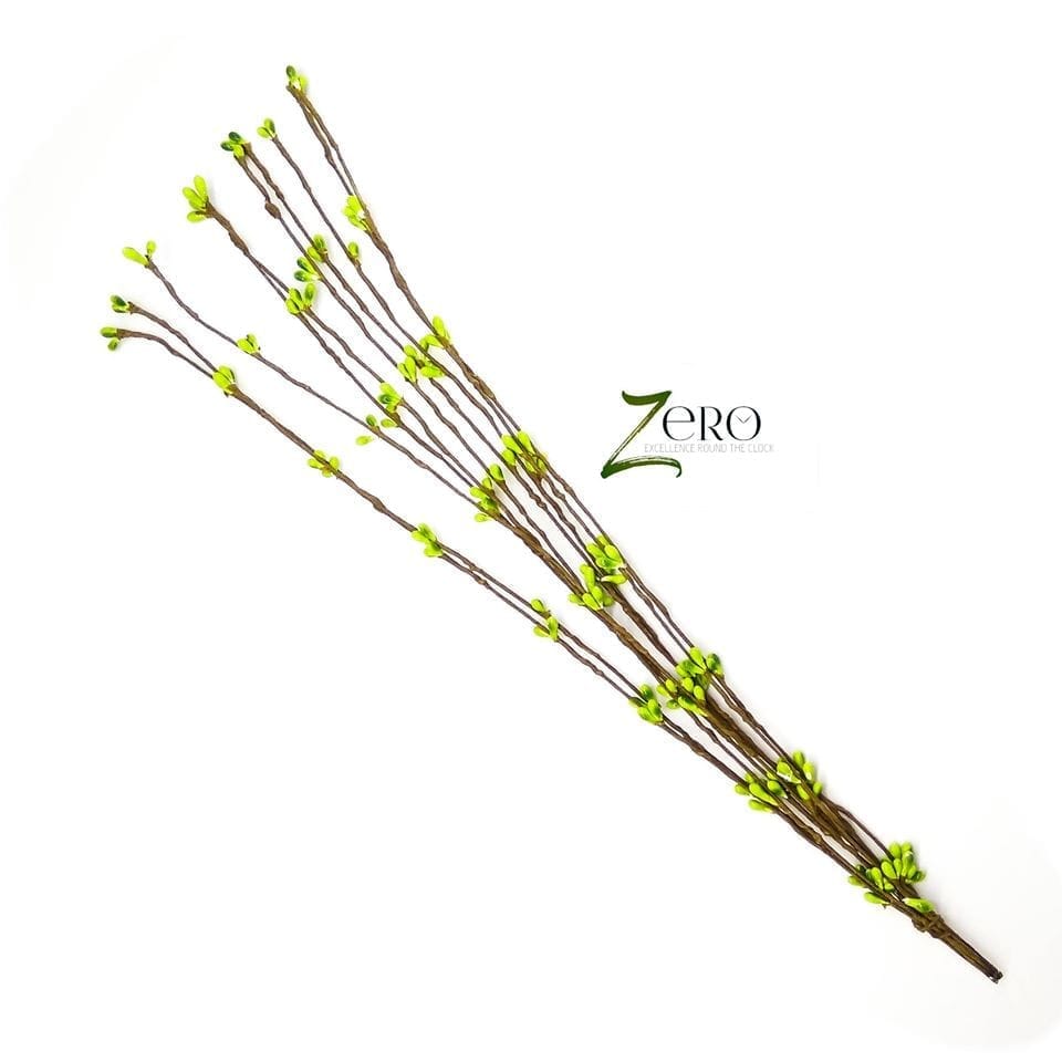 Bunch of 10 Pcs Two Tone Pollan Sticks Dual Color - Light Green And Green