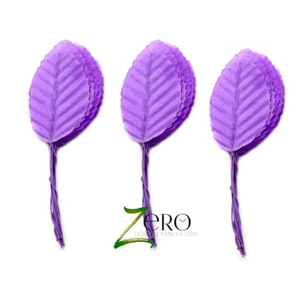 Bunch of 30 Pcs Hand Made Fabric Leaves - Purple Color Bunch of 30 Pcs Hand Made Fabric Leaves - Purple Color