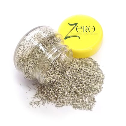 Brand Zero Micro Pearls - Silver- 0.5 mm - 20 Grams Jar