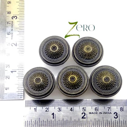 Brand Zero Vintage Metal Charms - Knobe Design 2 - Pack of 5 Pcs - 25mm*18mm